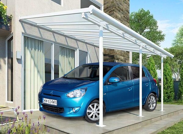 Carport auto din aluminiu Sierra Palram 3 x 4,35 m alb