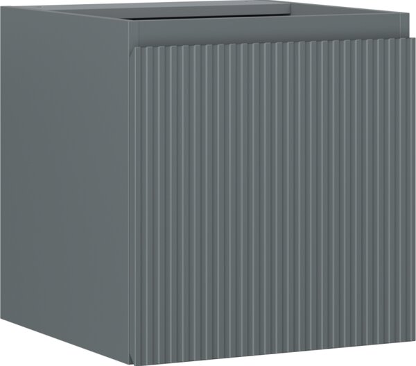 Mexen Rivel, mobilier baie 45 cm, 1 ușă, cu caneluri, grafit mat, 91A21-04547-1-BF66