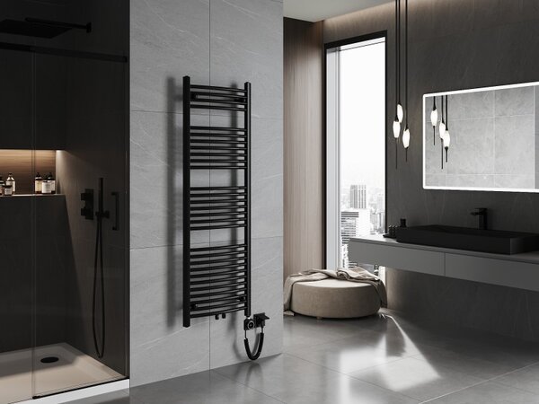 Mexen Ares, element electric de încălzire 1500x500 mm + tijă de încălzire 600 W, negru, W102-1500-500-6600-70