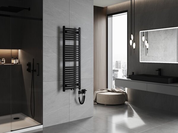 Mexen Ares, element electric de încălzire 1200x400 mm + tijă de încălzire 400 W, negru, W102-1200-400-6400-70