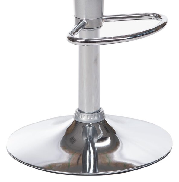 Scaun de bar, design modern, reglabil pe inaltime, cadru din metal, argintiu