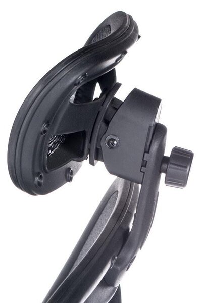 Scaun de birou pivotant, inaltime 44-54 cm, cotiere si tetiera reglabile, negru