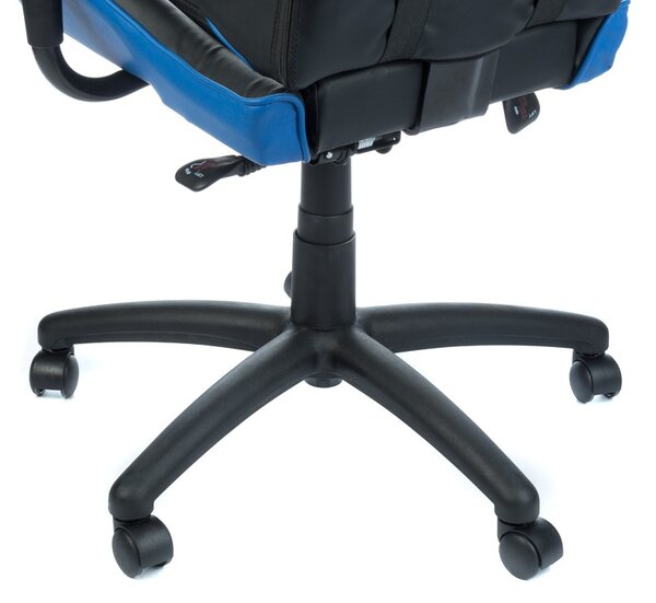 Scaun gaming, inaltime reglabila 48-58 cm, latime 52 cm, roti, cotiere, perne spate