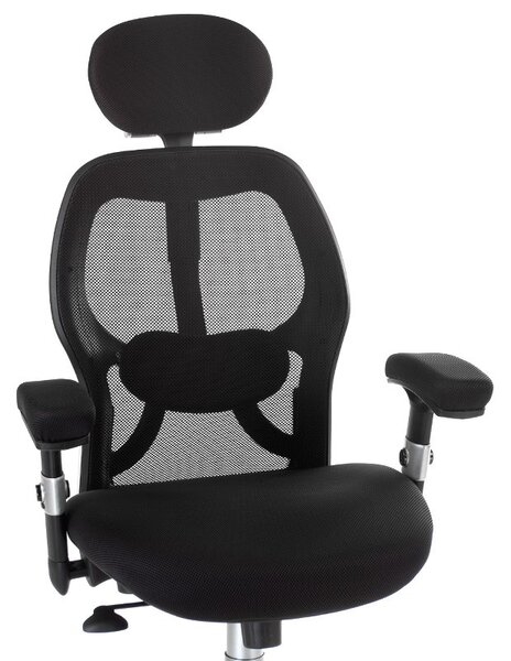 Scaun de birou pivotant, inaltime reglabila, 46-56 cm, adancime 52 cm, baza metalica, mesh