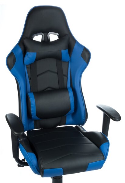 Scaun gaming, inaltime reglabila 48-58 cm, latime 52 cm, roti, cotiere, perne spate
