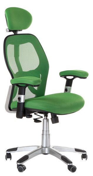 Scaun de birou, inaltime reglabila 46-56 cm, forma ergonomica, baza metalica, mesh verde