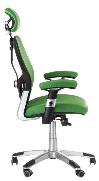 Scaun de birou, inaltime reglabila 46-56 cm, forma ergonomica, baza metalica, mesh verde