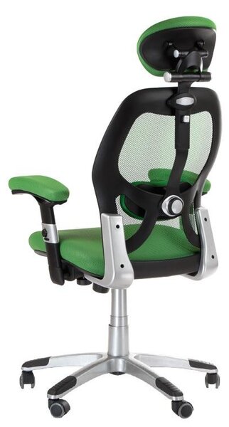 Scaun de birou, inaltime reglabila 46-56 cm, forma ergonomica, baza metalica, mesh verde