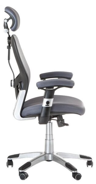Scaun de birou, design ergonomic, inaltime, cotiere si tetiera reglabile, adancime 52 cm