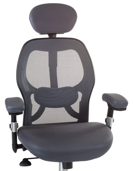 Scaun de birou, design ergonomic, inaltime, cotiere si tetiera reglabile, adancime 52 cm