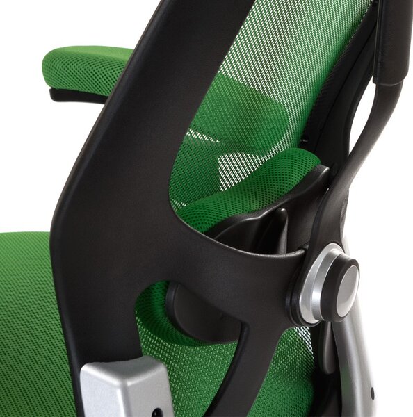 Scaun de birou, inaltime reglabila 46-56 cm, forma ergonomica, baza metalica, mesh verde