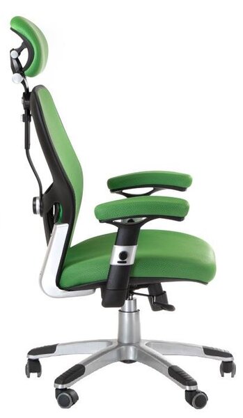 Scaun de birou, inaltime reglabila 46-56 cm, forma ergonomica, baza metalica, mesh verde