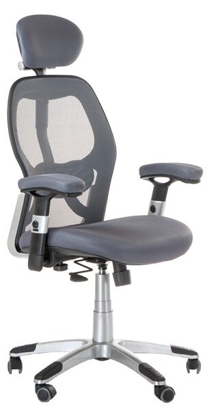Scaun de birou, design ergonomic, inaltime, cotiere si tetiera reglabile, adancime 52 cm