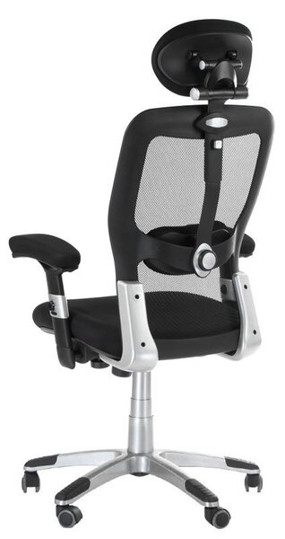 Scaun ergonomic birou, inaltime reglabila, pivotant, baza metalica, mesh