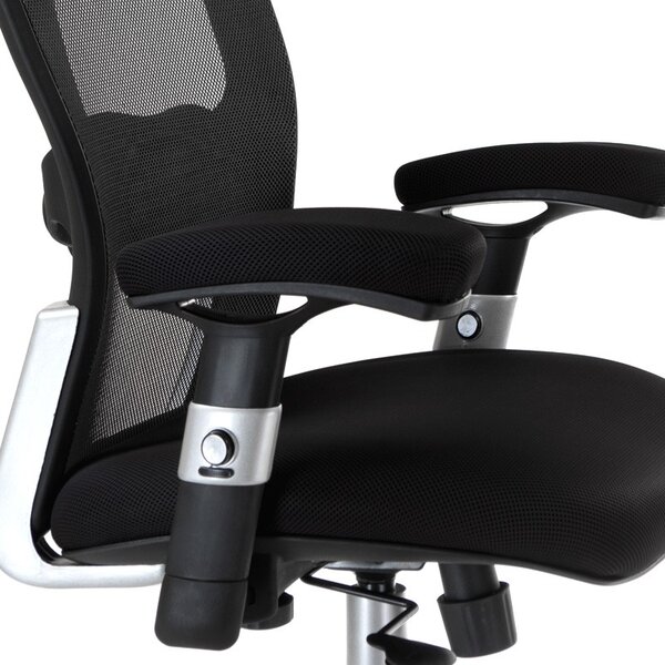 Scaun ergonomic birou, inaltime reglabila, pivotant, baza metalica, mesh
