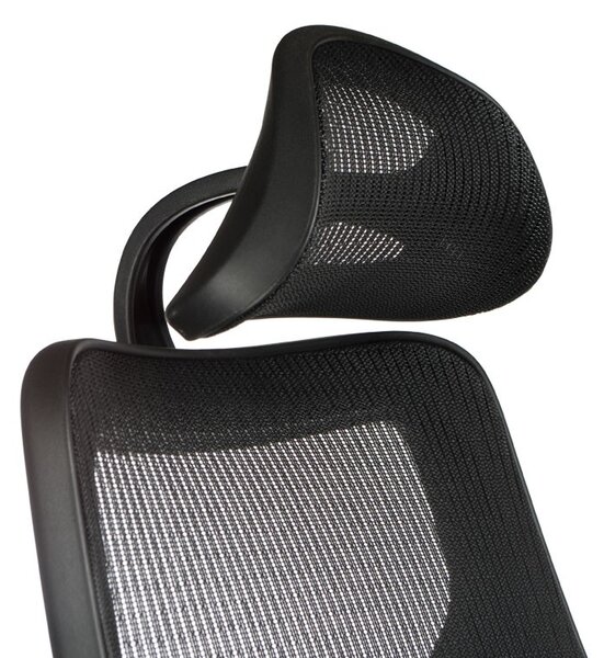 Scaun ergonomic de birou, design modern, inaltime reglabila, mesh, negru