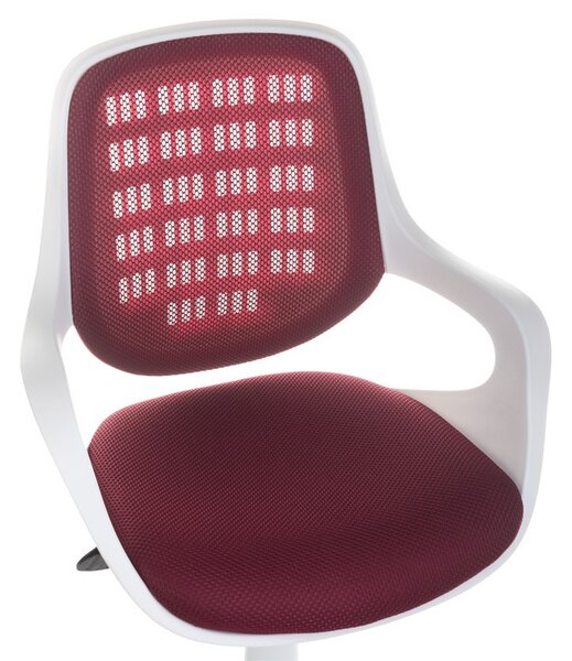 Scaun de birou sau conferinta, ergonomic, reglabil pe inaltime, latime 47 cm, visiniu