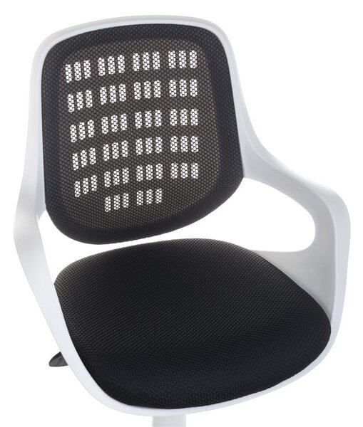 Scaun de birou CorpoComfort BX-4325, inaltime 40-47 cm, mesh, tapiterie neagra, roti pivotante