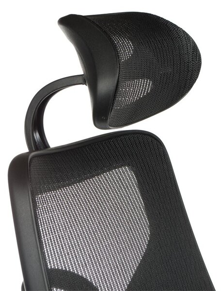 Scaun ergonomic de birou, design modern, inaltime reglabila, mesh, negru