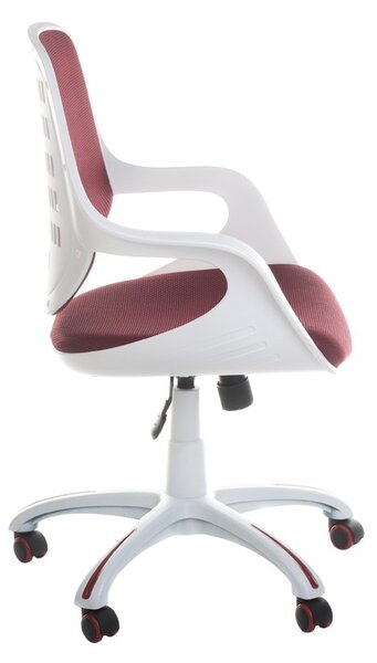 Scaun de birou sau conferinta, ergonomic, reglabil pe inaltime, latime 47 cm, visiniu