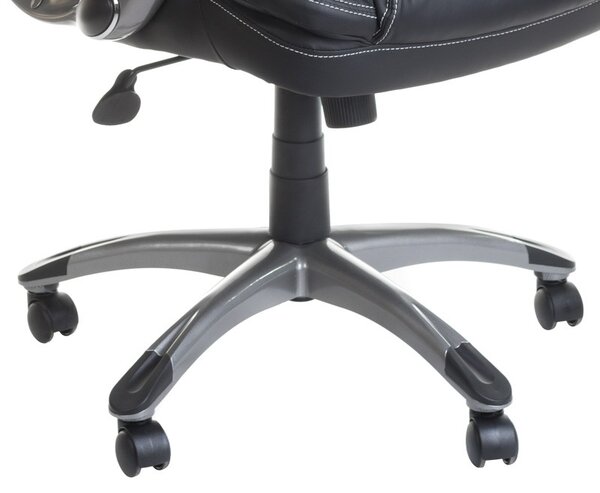 Scaun ergonomic de birou, inaltime reglabila 50-58 cm, spatar conturat, captuseala din spuma, negru