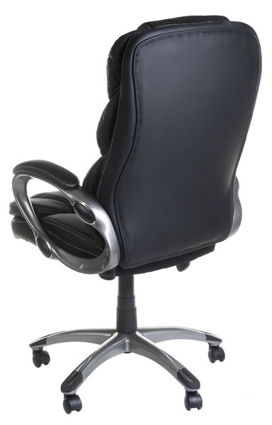 Scaun ergonomic de birou, inaltime reglabila 50-58 cm, spatar conturat, captuseala din spuma, negru