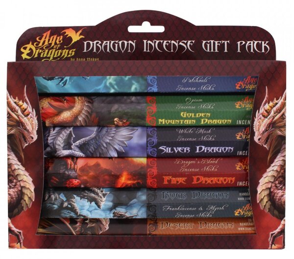 Set cadou - 6 seturi de betisoare de tamaie Age of Dragons - Anne Stokes
