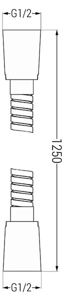 Mexen furtun de duș 125 cm, crom - 79435-00