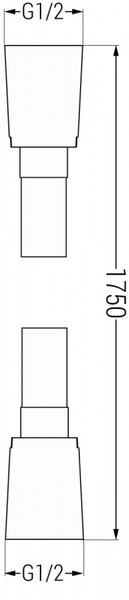 Mexen furtun de duș 175 cm, crom - 79475-00