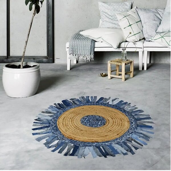 Covor rotund iută Bolero Homs, 90X90 cm,10303