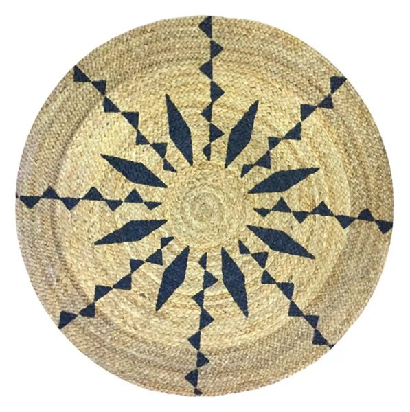 Covor rotund iută Bolero Homs, 90X90 cm,10104