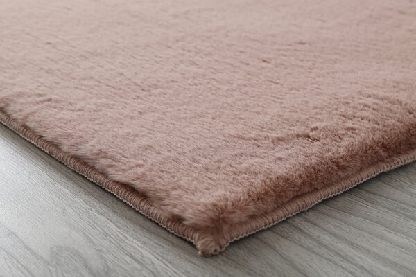 Covor Premium Belgian LOP 020, Marime 50 x 80 cm, Roz, Inaltime Fir 23 mm, Antiderapant, Antialergic, Poliester, Living, Dormitor, Sufragerie, Birou
