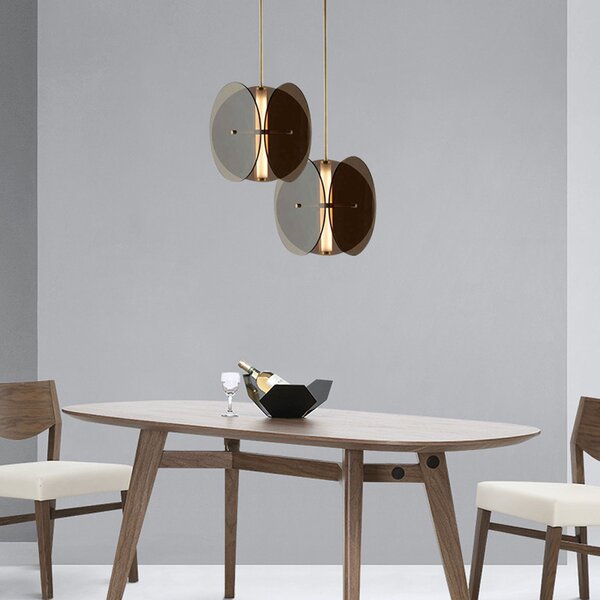 Lampă suspendată black APP1675-CP Round