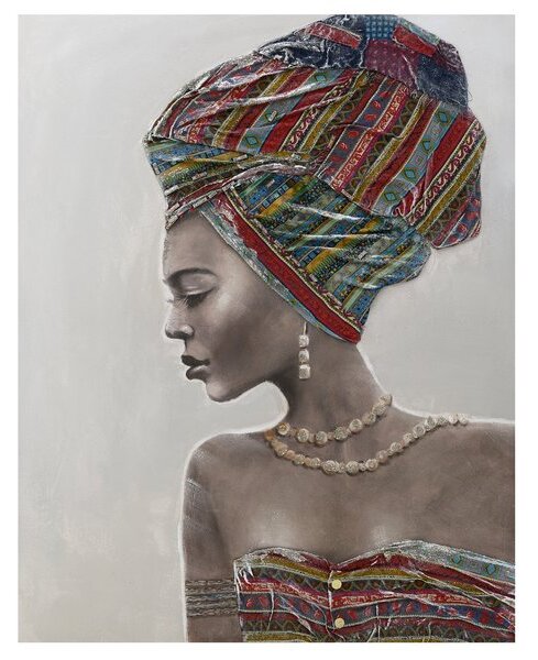 Tablou portret femeie, Canvas, Multicolor, Female