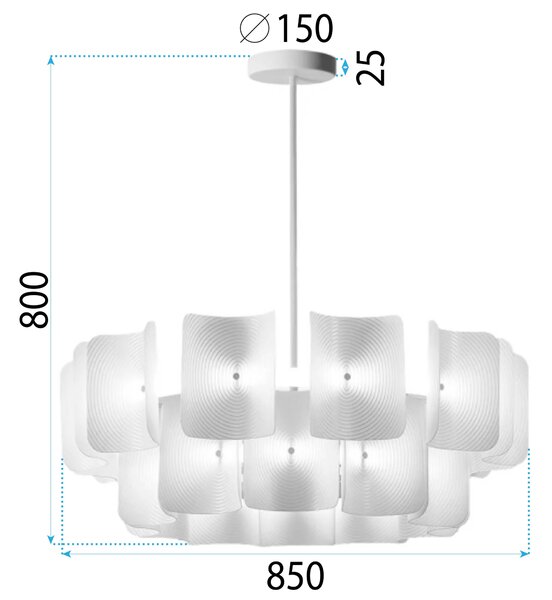 Lampă suspendată LED APP1671-1CP White