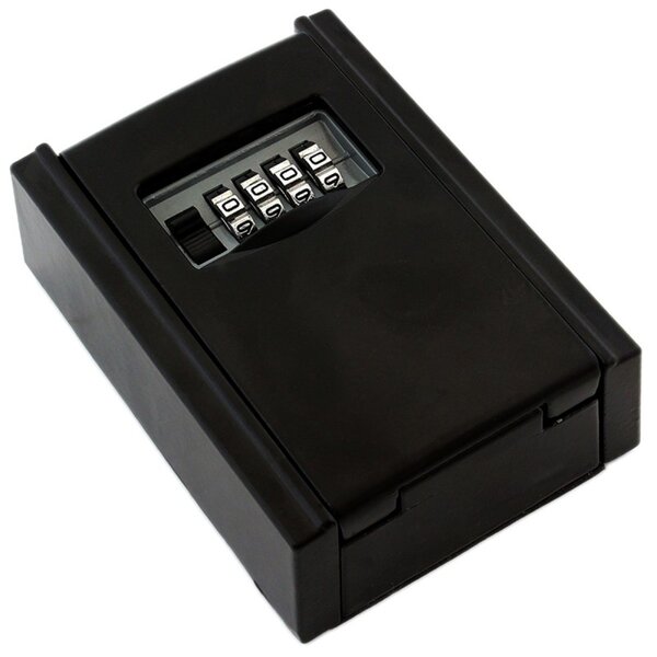 Seif pentru chei, prindere perete, 4 cifre, 550g, 12 x 8,7 x 4cm, negru