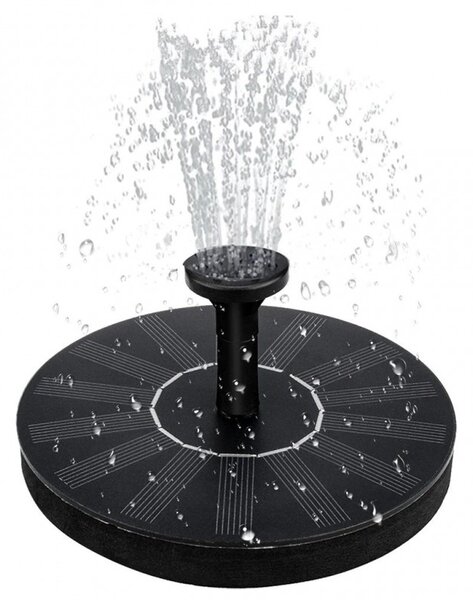 Fantana cu incarcare solara, 4 duze, jet 40 cm, diametru 13 cm, IPX8