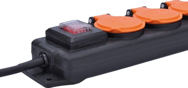 Cablu prelungitor 4Z - 3m, comutator, exterior, negru