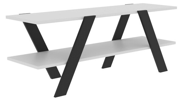 Comoda Tv April, Gri - Alb - Antracit - Nuc, 120x45x33 cm