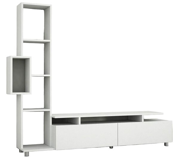 Comoda Tv Tulip TV Unit, Alb, 30x167x160 cm