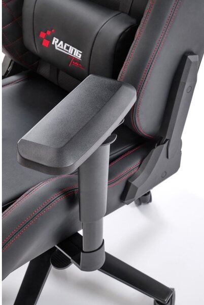 Scaun gaming modern, suport lombar, inaltime 129-135 cm, cotiere reglabile, balansare, blocare, multiblock, piele eco