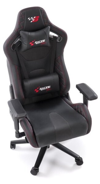 Scaun gaming modern, suport lombar, inaltime 129-135 cm, cotiere reglabile, balansare, blocare, multiblock, piele eco