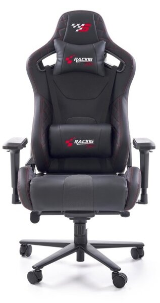 Scaun gaming modern, suport lombar, inaltime 129-135 cm, cotiere reglabile, balansare, blocare, multiblock, piele eco