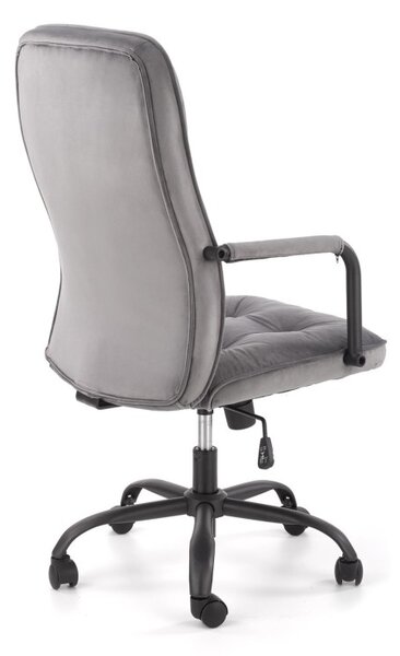 Scaun de birou Colin, ergonomic, inaltime reglabila 102-110 cm, metal si tapiterie textila, functie blocare, gri