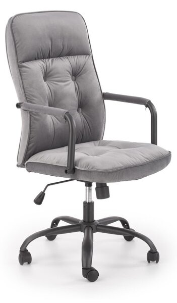 Scaun de birou Colin, ergonomic, inaltime reglabila 102-110 cm, metal si tapiterie textila, functie blocare, gri