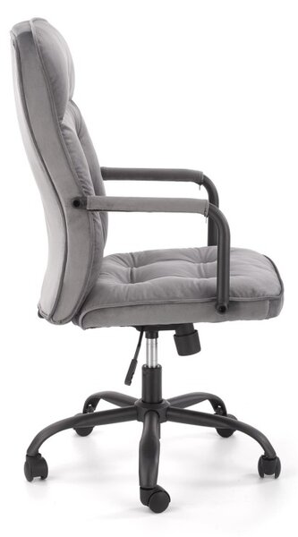 Scaun de birou Colin, ergonomic, inaltime reglabila 102-110 cm, metal si tapiterie textila, functie blocare, gri