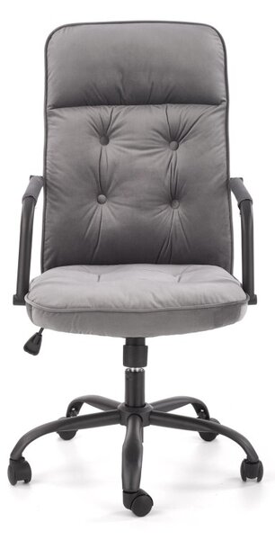 Scaun de birou Colin, ergonomic, inaltime reglabila 102-110 cm, metal si tapiterie textila, functie blocare, gri