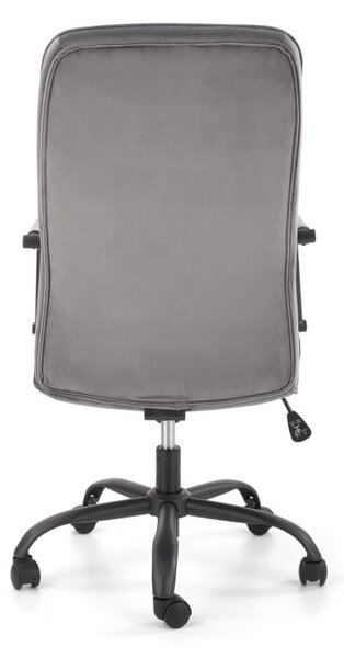 Scaun de birou Colin, ergonomic, inaltime reglabila 102-110 cm, metal si tapiterie textila, functie blocare, gri