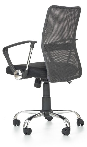 Scaun ergonomic Halmar Tony, maxim 100 kg, baza rotativa, functie blocare, spatar din mesh, negru/gri