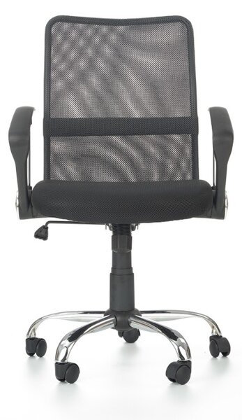 Scaun ergonomic Halmar Tony, maxim 100 kg, baza rotativa, functie blocare, spatar din mesh, negru/gri